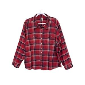 Live 4 Truth Flannel Plaid Shirt 100% Cotton Red Comfy Ranch Country Fall 3X